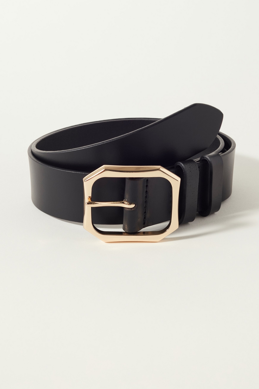 high shine buckle belt